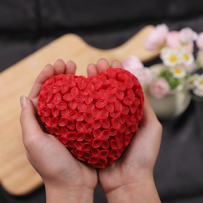 3 Pack Rose Heart & Peony 3D Flower Molds - Image 2