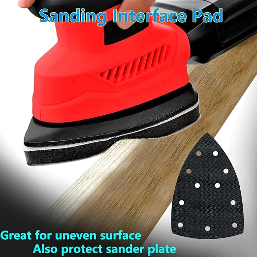 160pcs Mouse Sander Sandpaper and 3pcs Sanding Interface Pad, Detail Sander - Image 3