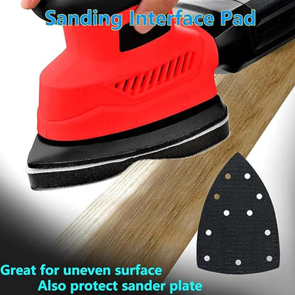 160pcs Mouse Sander Sandpaper and 3pcs Sanding Interface Pad, Detail Sander - Image 3