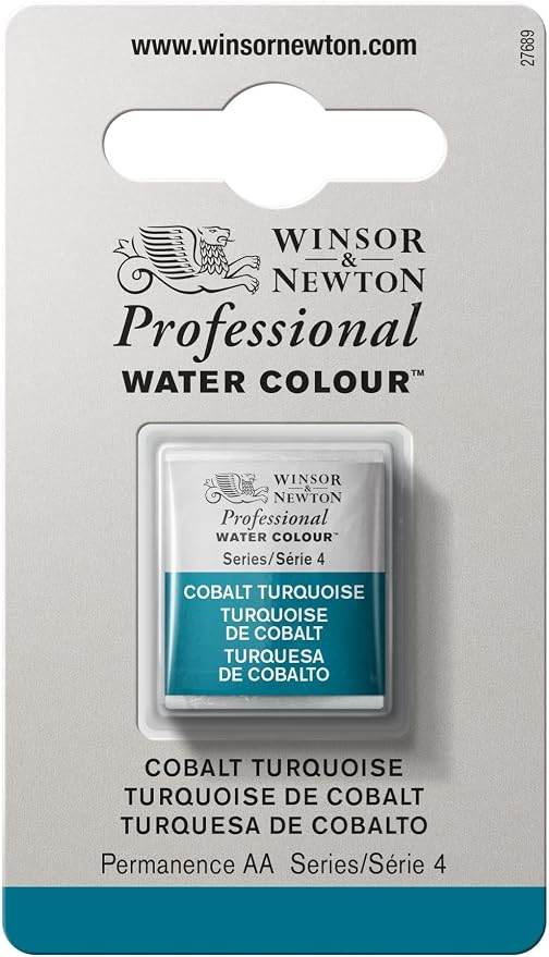 Winsor & Newton Professional Water Colour Paint, Half Pan, Cobalt Turquoise by WinsorNewton