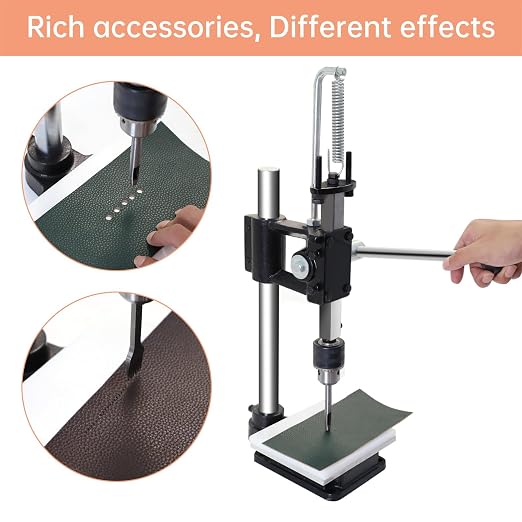 Leather Hole Puncher Hand Punching Machine Manual Press Puncher Punch Tools - Image 4