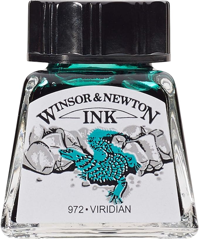 Winsor & Newton Viridian Drawing Ink, 14ml Bottle by WinsorNewton