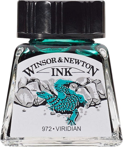 Winsor & Newton Viridian Drawing Ink, 14ml Bottle by WinsorNewton