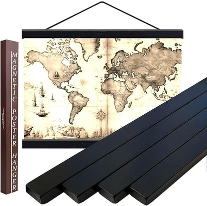 Dacri Home 40” Wide Magnetic Poster Hanger Frame, Wooden Poster Hanger 40x27 by DACRIHOME