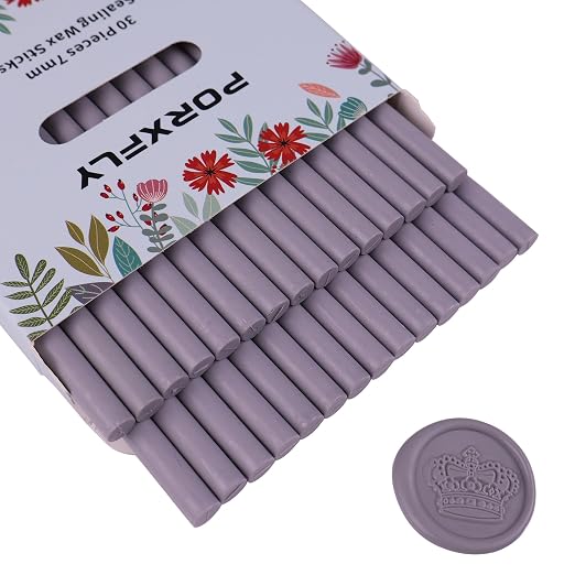 30 Pieces 7mm Sealing Wax Sticks by PORXFLY