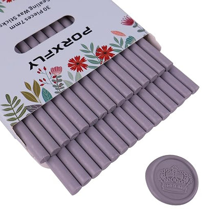 30 Pieces 7mm Sealing Wax Sticks by PORXFLY