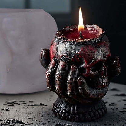 Halloween Skull Hand Ghost Cylinder Molds Silicone Wave Spiral Candle Mold by EVERELAMSiliconeMolds