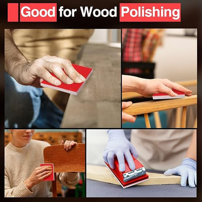 30-Pcs 3x4 Inch 800 Grit Sanding Sponge Set, Soft Foam Hand Sanding Blocks - Image 6