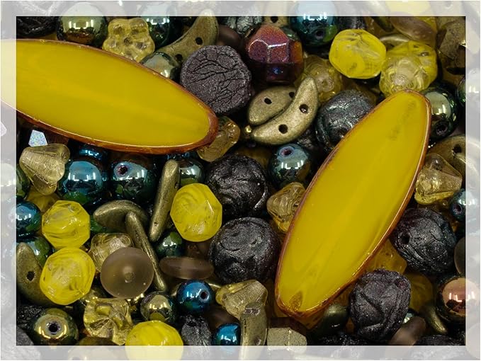 1.4oz Limited Mix of Czech Glass Beads Table Cut, Matte and Glossy, Faceted by CzechBeadsManufacturer