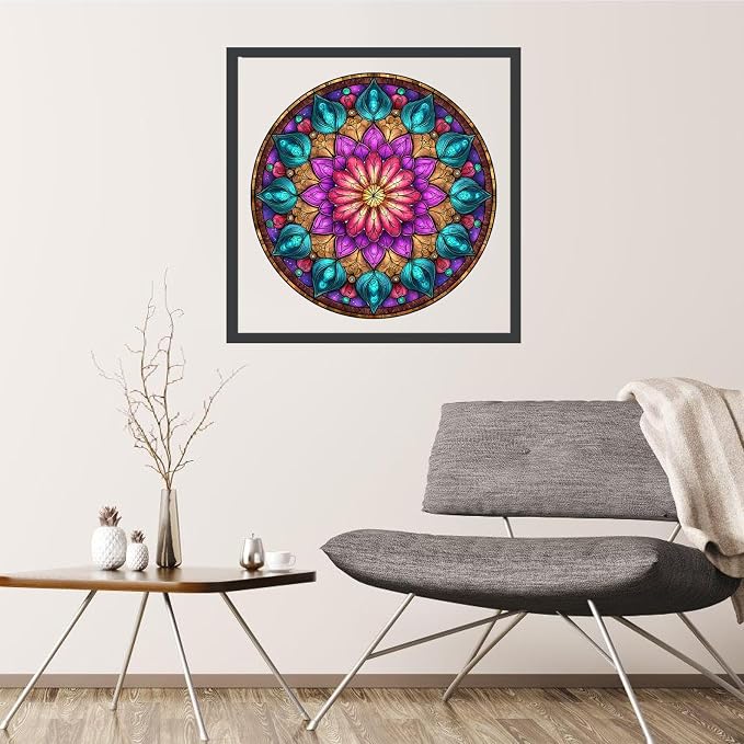 Wooden Puzzles for Adults, Mandala Puzzles 200 Pieces, Unique Shaped Jigsaw - Image 5
