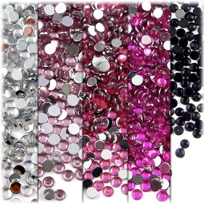 The Crafts Outlet 5-PK Set, Round 3mm Rhinestones - Image 2