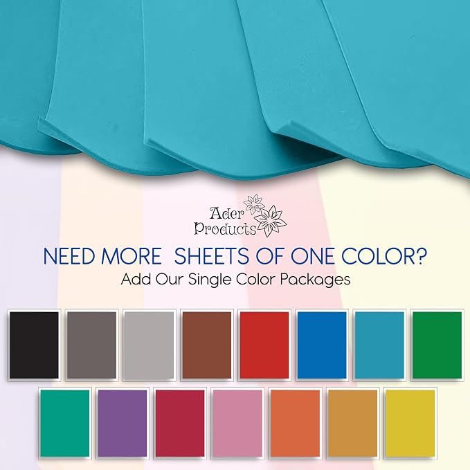 Light Blue EVA Foam Sheets for Crafts, 9 x 12 Inch, 2mm Thickness – Ideal for - Image 3