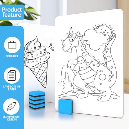 Dry Erase LapBoards, PANDRI 6 Pack Double Sided 12.5 x 9 Inch Whiteboards - Image 5