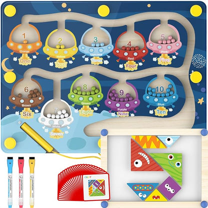Magnetic Color & Number Maze Toy by Unknown