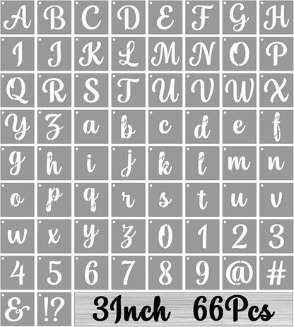 BAMIDELE 3 Inch Alphabet Letter Stencils by BAMIDELE