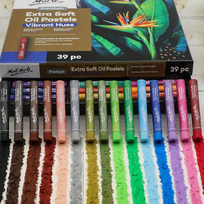 Mont Marte Extra Soft Oil Pastels 39pc, Vibrant and Buttery, Versatile Art - Image 2