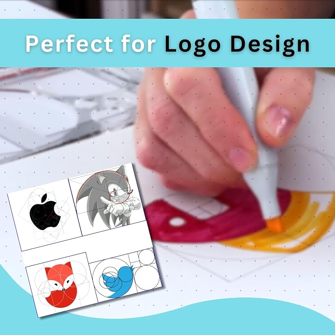 Circle Stencil Template for Drawing and Drafting: A Fibonacci-Inspired Circle - Image 2