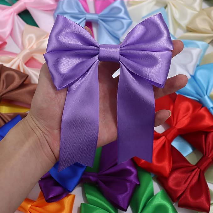 Light Purple Solid Satin Ribbon 1-1/2 Inch 25 Yards Solid Polyester Fabric - Image 7