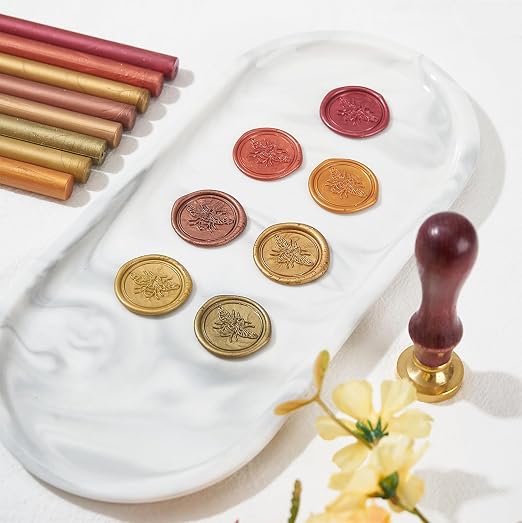 Red Gold Wax Seal Sticks, ONWINPOR 20pcs Waxs Sealing Sticks - Image 8