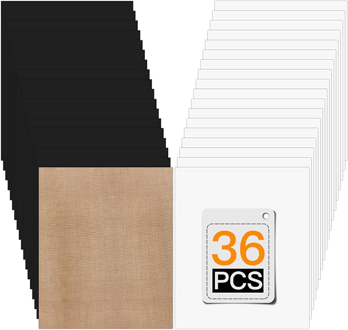 HTVRONT White & Black Heat Transfer Vinyl Bundle: 36 Pack 12" x 10" Iron on by HTVRONT