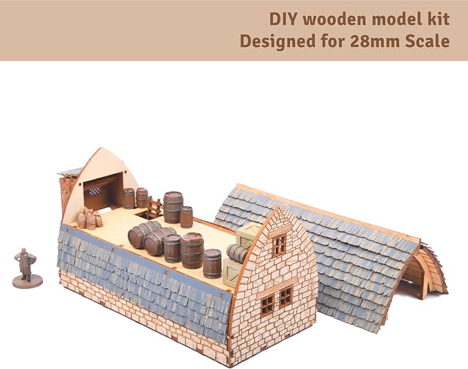 Medieval Barn DIY Building Kit for Teens and Adults, Suitable for Playing - Image 2