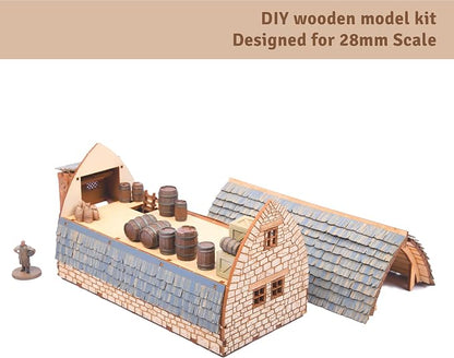 Medieval Barn DIY Building Kit for Teens and Adults, Suitable for Playing - Image 2