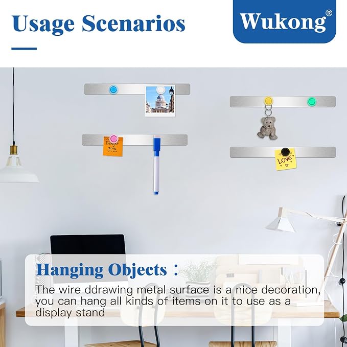 Wukong 8 Pack | 30x3cm Magnetic Stainless Silver Boards Strips, Adhesive - Image 7