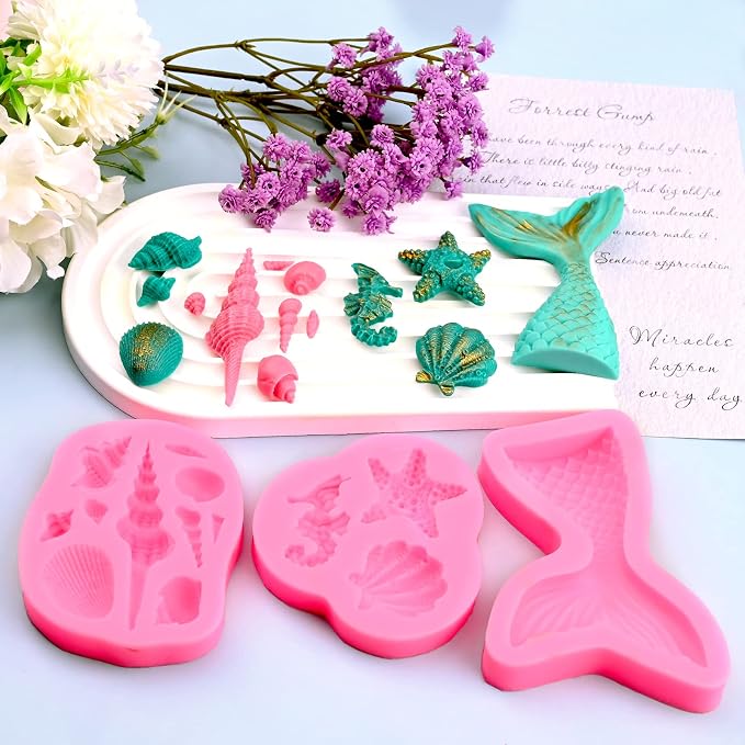 SAKOLLA Mermaid Theme Silicone Fondant Mold - Image 5