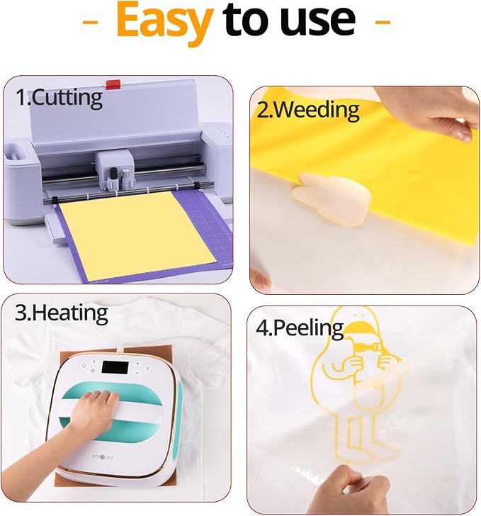 HTVRONT Yellow Heat Transfer Vinyl Bundle - Image 4