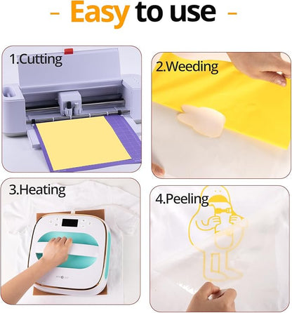HTVRONT Yellow Heat Transfer Vinyl Bundle - Image 4