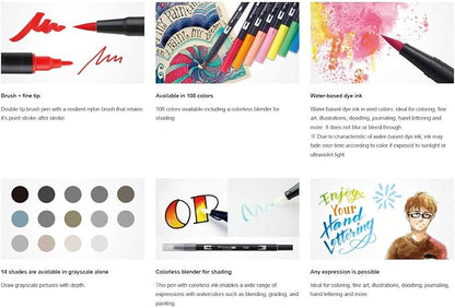 Tombow 56196 Dual Brush Pen Art Markers, Brush and Fine Tip Markers - Image 4