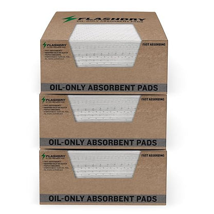 FlashDry Oil Absorbent Pads – High Absorbency of Oil-Based Liquids, by FLASHDRY