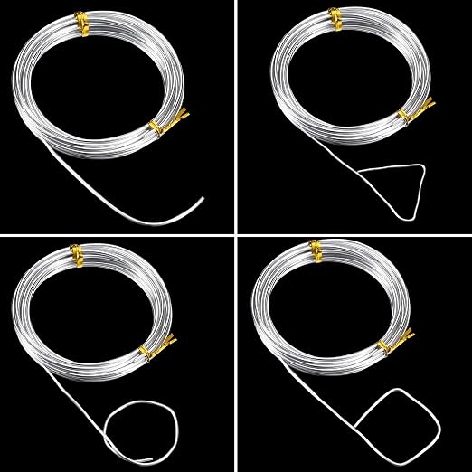 BBTO Aluminum Craft Wire, 4 Sizes Bendable Metal Wire - Image 3