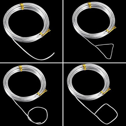 BBTO Aluminum Craft Wire, 4 Sizes Bendable Metal Wire - Image 3