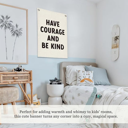 Inspirational Wall Decor Have Courage and Be Kind Positive Motivational Linen - Image 4
