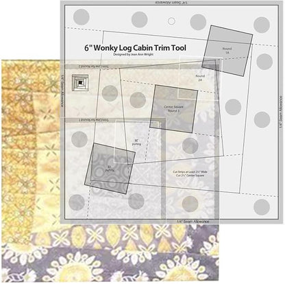 Quilting Ruler, Motion Sewing Templates, Quilt Templates Acrylic Log Cabin Trim - Image 8