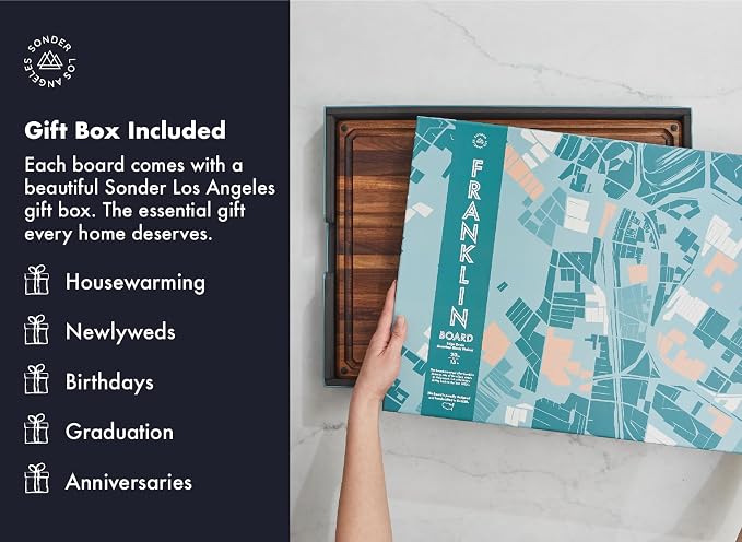 Sonder Los Angeles, Made in USA, Large Thick Edge Grain Walnut Wood Cutting - Image 6