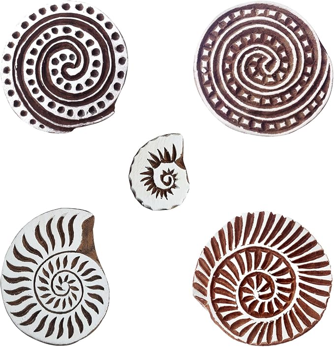 Royal Kraft Spiral Wooden Printing Stamps - Image 2