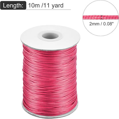 MECCANIXITY Waxed Cord 2mm Waxed Polyester Cord 11 Yard Wax String - Image 2