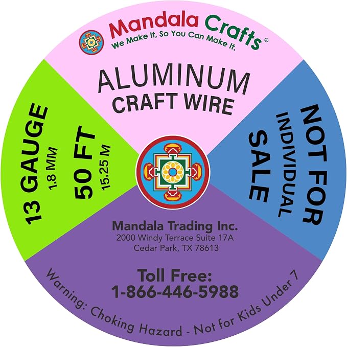 Mandala Crafts 13 Gauge Anodized Aluminum Craft Wire - Image 3