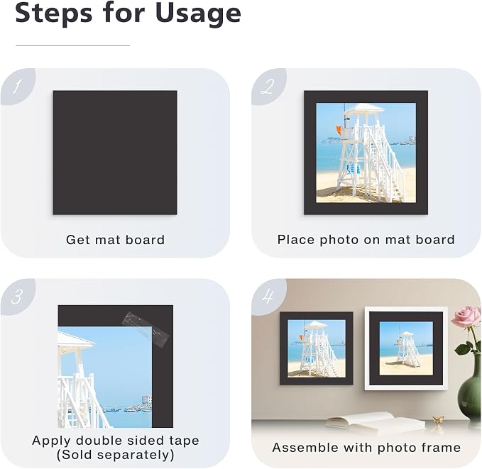 Golden State Art, 8x8 Uncut Photo Mat Matboard - Image 6
