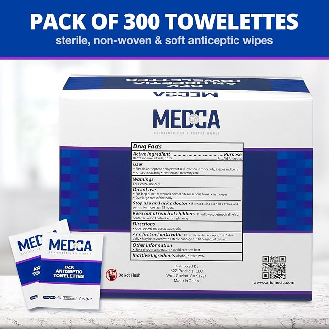 Hand Wipes – Benzalkonium Chloride Swabs Individual BZK Single-Use Packets by - Image 7