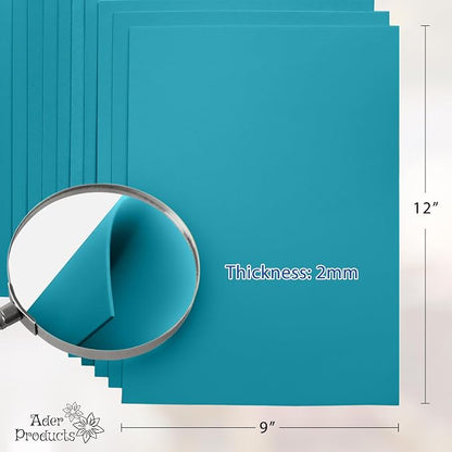 Light Blue EVA Foam Sheets for Crafts, 9 x 12 Inch, 2mm Thickness – Ideal for - Image 2