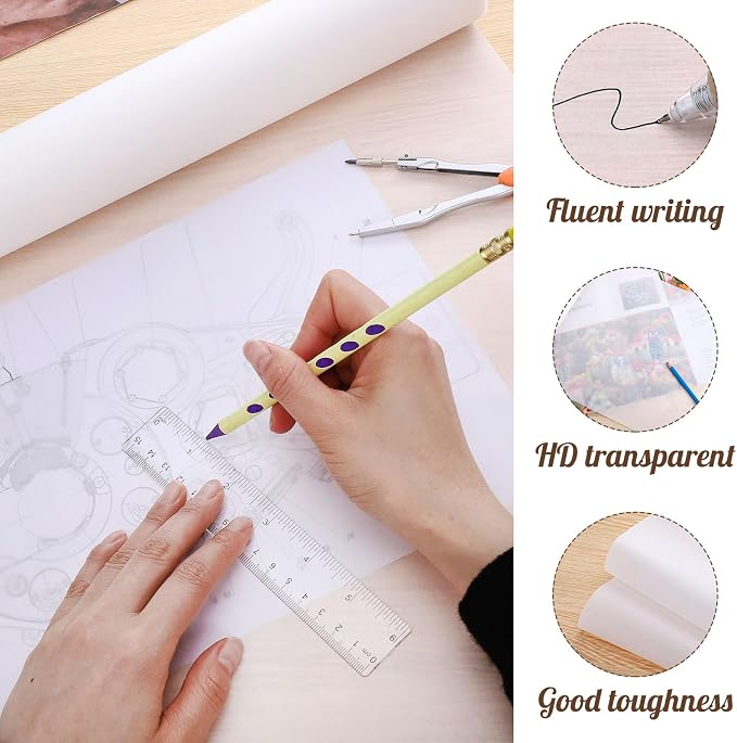 Tracing Paper Roll 12in x 25yd, Gift Wrapping - Image 3