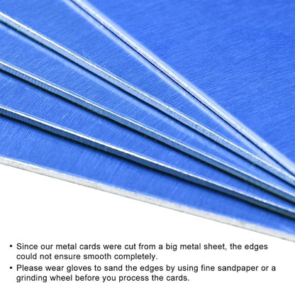 uxcell Blank Metal Card 100x50x0.8mm Anodized Aluminum Plate - Image 3