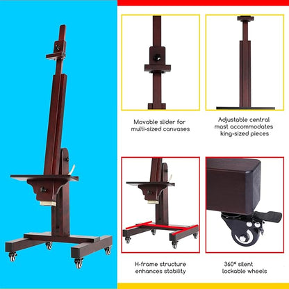 MEEDEN Heavy Duty Painting Easel: Professional Solid Beechwood Large Easel - Image 4