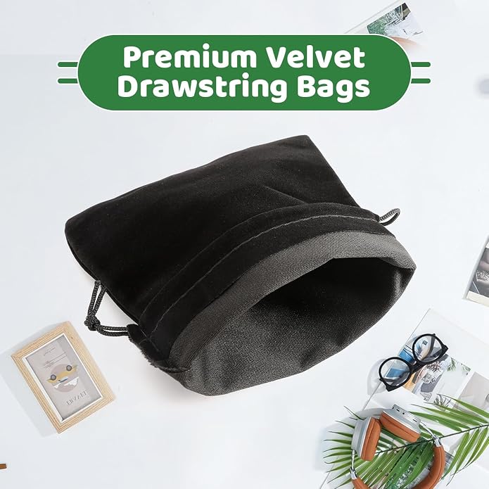 COSBAY 50 Pack Velvet Drawstring Bags, 5×7 Inch Small Velvet Jewelry Pouches - Image 4