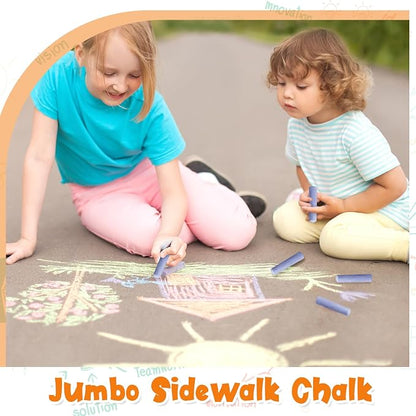 20 Pcs Sidewalk Chalks for Kids Non Toxic Jumbo Chalk for Party Gift Outdoor - Image 4