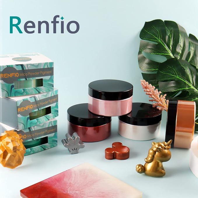 Renfio 100g Mica Powder Pigment, Metallic Natural Dye Mineral Pearl Shimmer - Image 6