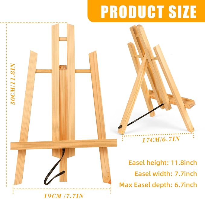 10 Pack 11.8" Wooden Easel, Easel Stand - Image 2